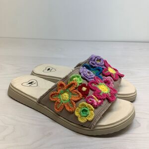 Rocket Dog Sandals Womens 9 Novel Flip Flop Slides Multicolor Floral Comfort